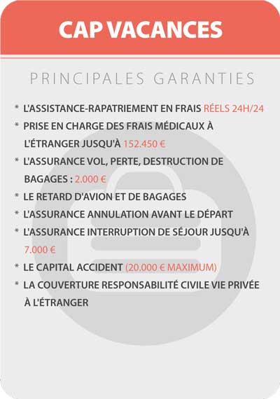 protégez vos vacances avec une assurance adaptée ! découvrez nos solutions personnalisées pour voyager l'esprit tranquille et profiter pleinement de vos séjours, qu'ils soient en france ou à l'étranger.